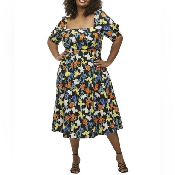 Eloquii Dresses & Skirts - ELOQUII New NWT Black Floral Fit And Flare Dress Size 20